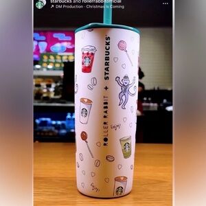 Starbucks Roller Rabbit Tumbler with Teal Lid